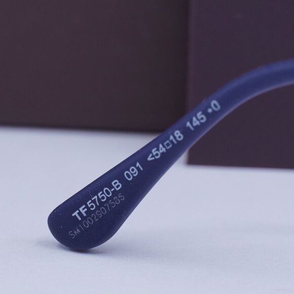 Tom Ford FT5750-B 091 Square Eyeglasses 54mm - Blue/Ruthenium/Blue Light Block - Picture 5 of 9